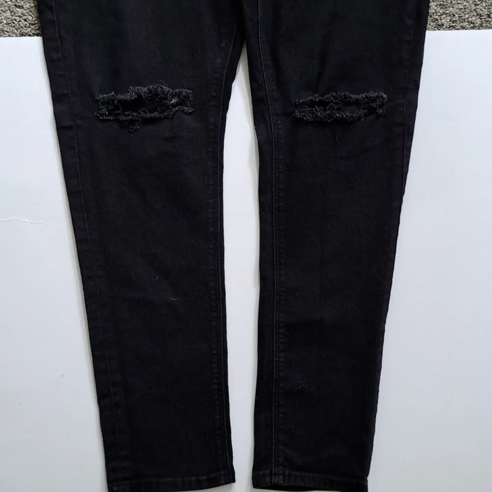 ASOS Power Stretch Black Distressed Jeans Size 42/32 R - Picture 4 of 6